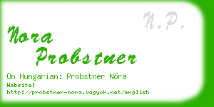 nora probstner business card